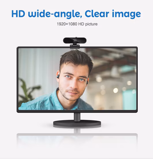 USB PC Webcam with Privacy Cover, Auto-Focus and Ai Tracking, 1080P, 2K, 4K Available
