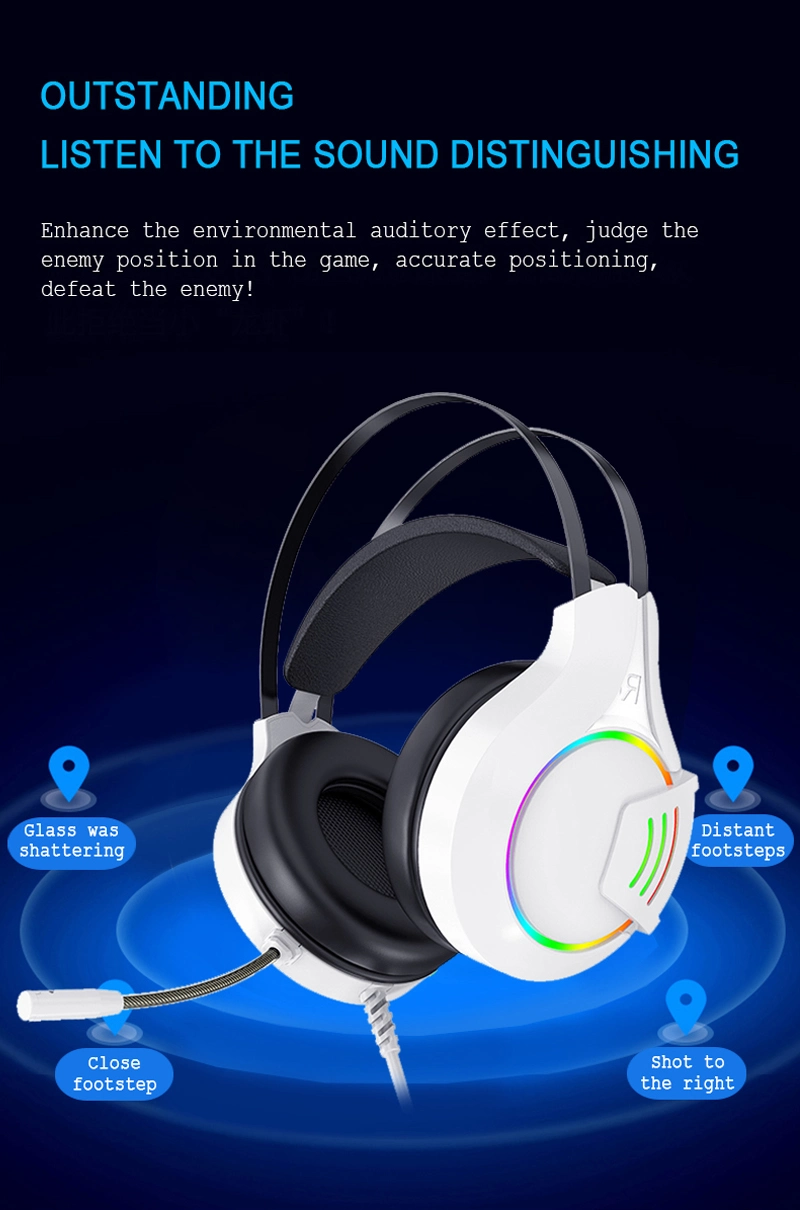 Multi Color Deep Bass Stereo Wired Computer Gaming Headset