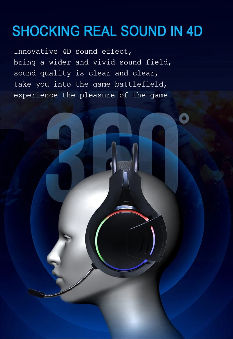 Multi Color Deep Bass Stereo Wired Computer Gaming Headset