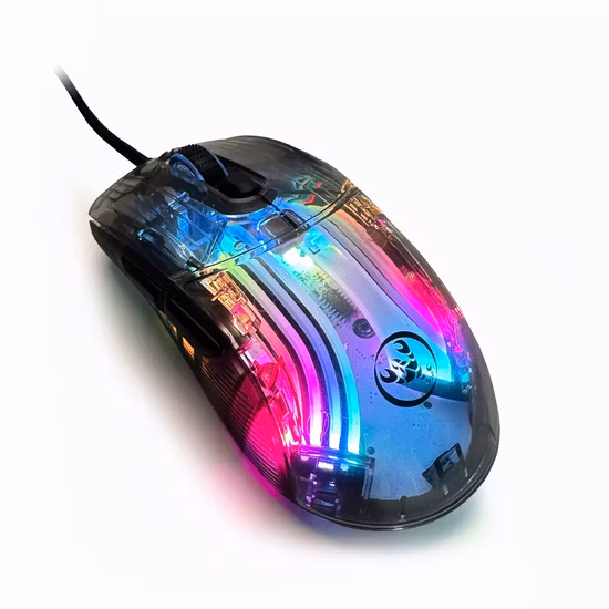Детали компьютера 7key Проводная прозрачная игровая мышь